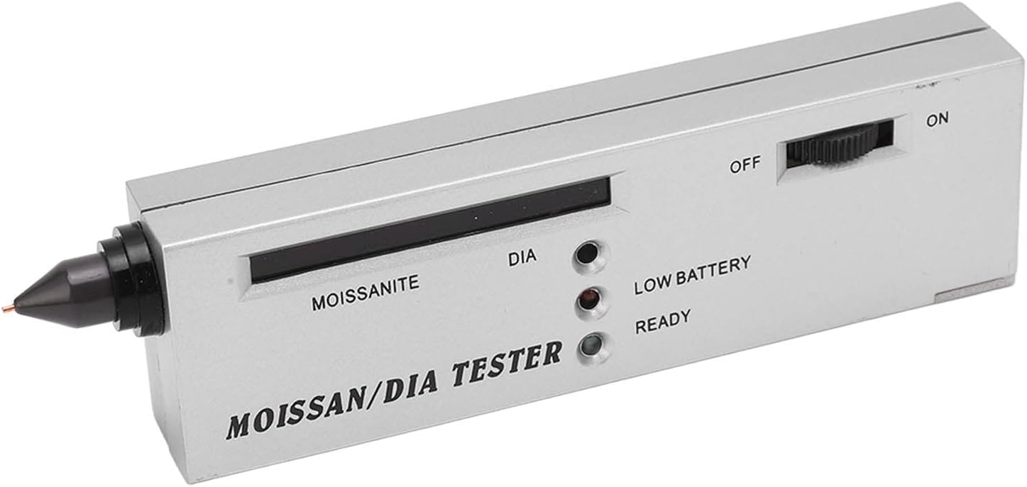 Diamond Tester and Moissanite Hardness Detector Pen with LCD Display and LED Indicator - Portable Jeweler Testing Tool for Gemstone Identification in Laboratories and Jewelry