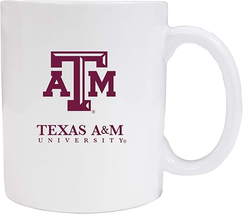 Texas A&M Aggies - Taza de café de cerámica blanca (blanca). Producto oficial universitario