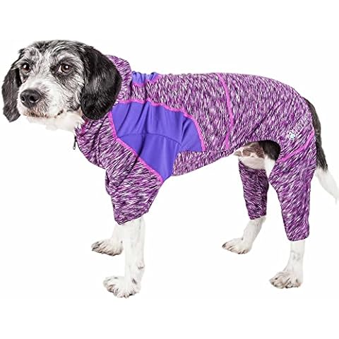 PetLife Active Sudadera con Capucha para Perro de 4 vías, elástica, de Cuerpo Completo y Dos Tonos Cover