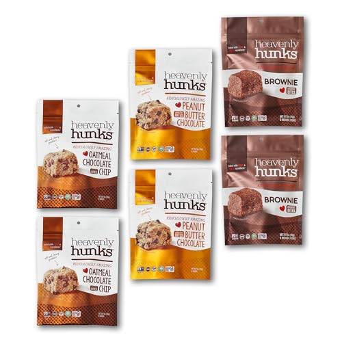 Heavenly Hunks Gluten-Free Vegan Oat Cookies, 3-Flavor Variety Pack, 6oz