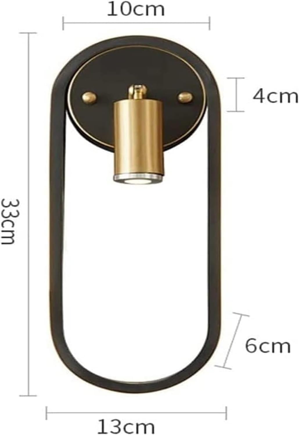Lampada da Parete Ovale, Applique da Parete per Comodino, Faretto A LED Dimmerabile, Interamente in Rame, con Striscia in Silicone, Apparecchio di Illuminazione, Appliqu,Dolphin Waves