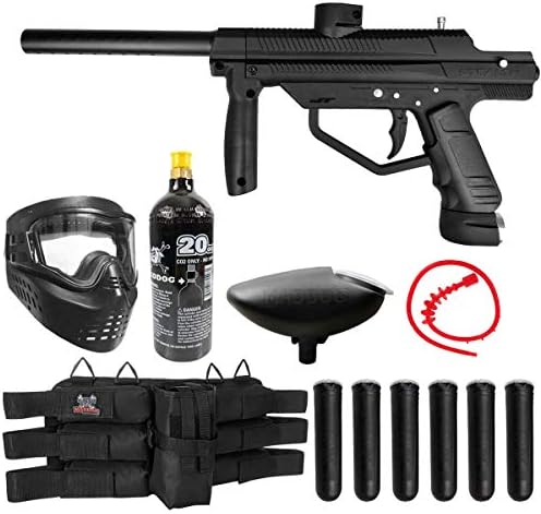 Maddog JT Stealth Semi-Automatic .68 Caliber Titanium CO2 Paintball Gun Starter Package - Black