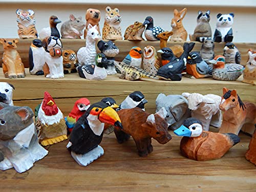 Figura de Gorrión Tallada a Mano en Madera miniatura 5