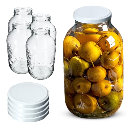 Tarros de cristal grandes de 5L para solucionar el almacenamiento de conservas en pack de 4 2
