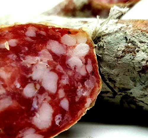 Italienische Salami luftgetrocknet - Salametto classico Cacciatore - Viktor Kofler Salami Spezialität aus Lana/Südtirol im 3er Strang – Bild 3