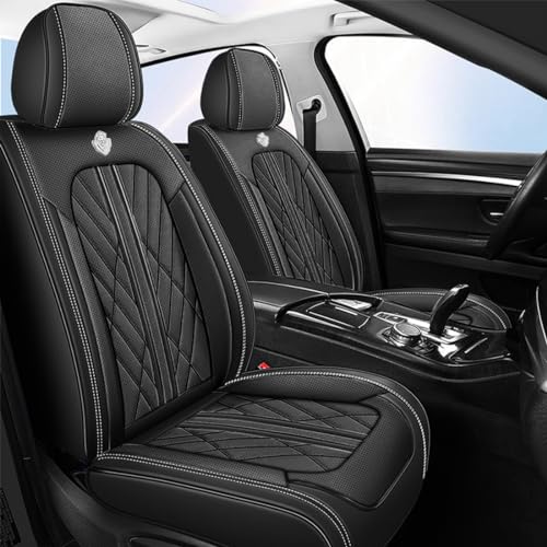 Myhung Car Seat Cover Compatible with Toyota Fortuner Seat Protectors 5 Seats Full Set Seat Covers Breathable Waterproof Faux Leather Black
