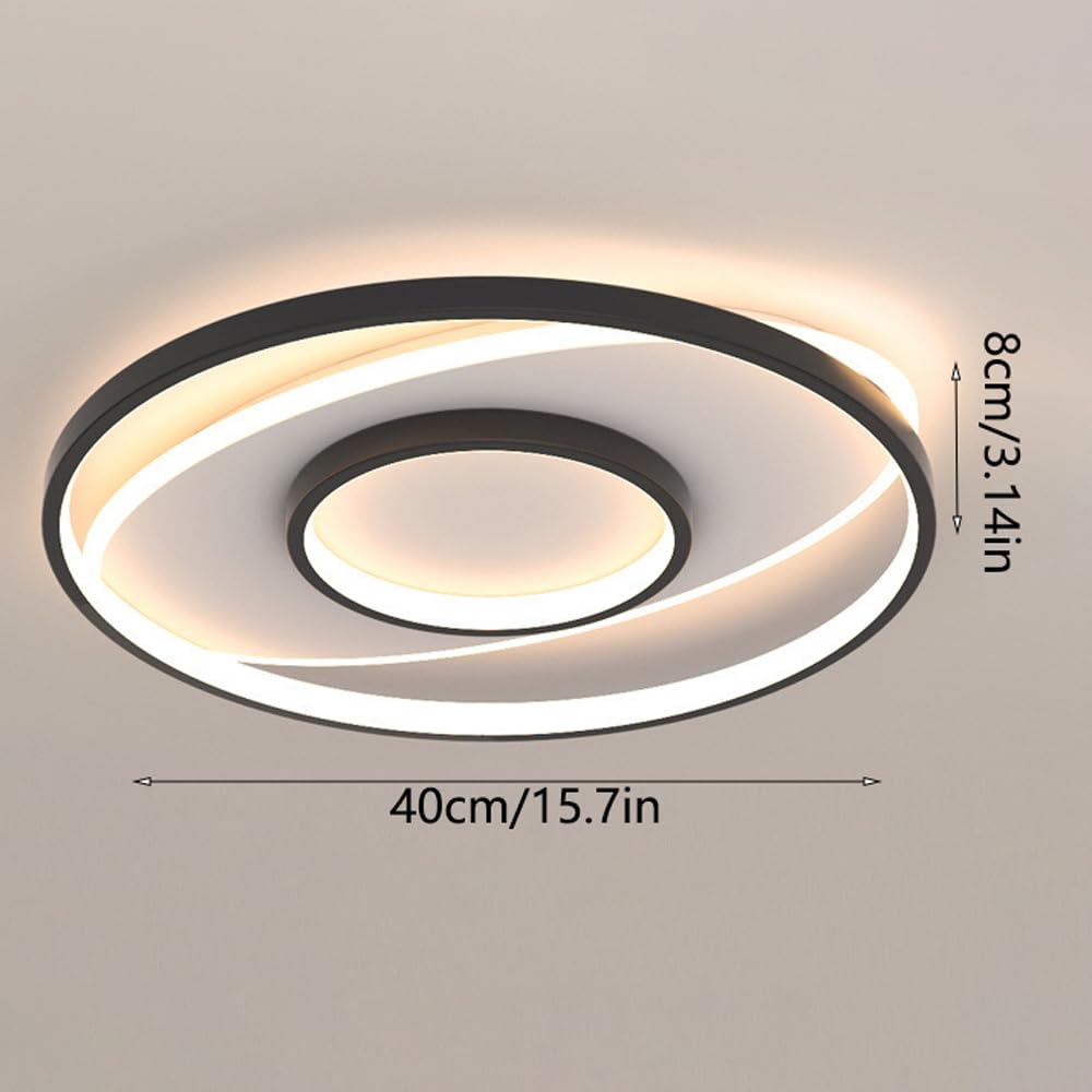 Lampa sufitowa do przedpokoju, balkonu, mała lampa sufitowa, do montażu podtynkowego 48 LED, oświetlenie salonu, okrągła, przyciemniana lampa do salonu