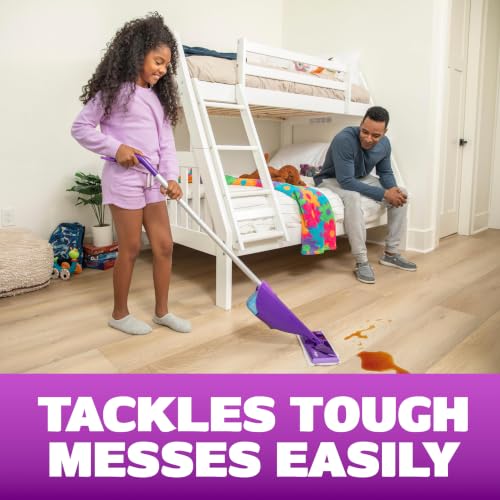 Swiffer WetJet Hardwood and Floor Spray Mop Cleaner Starter Kit, Includes: 1 Power Mop, 10 Pads, Cleaning Solution, Batteries - image 9