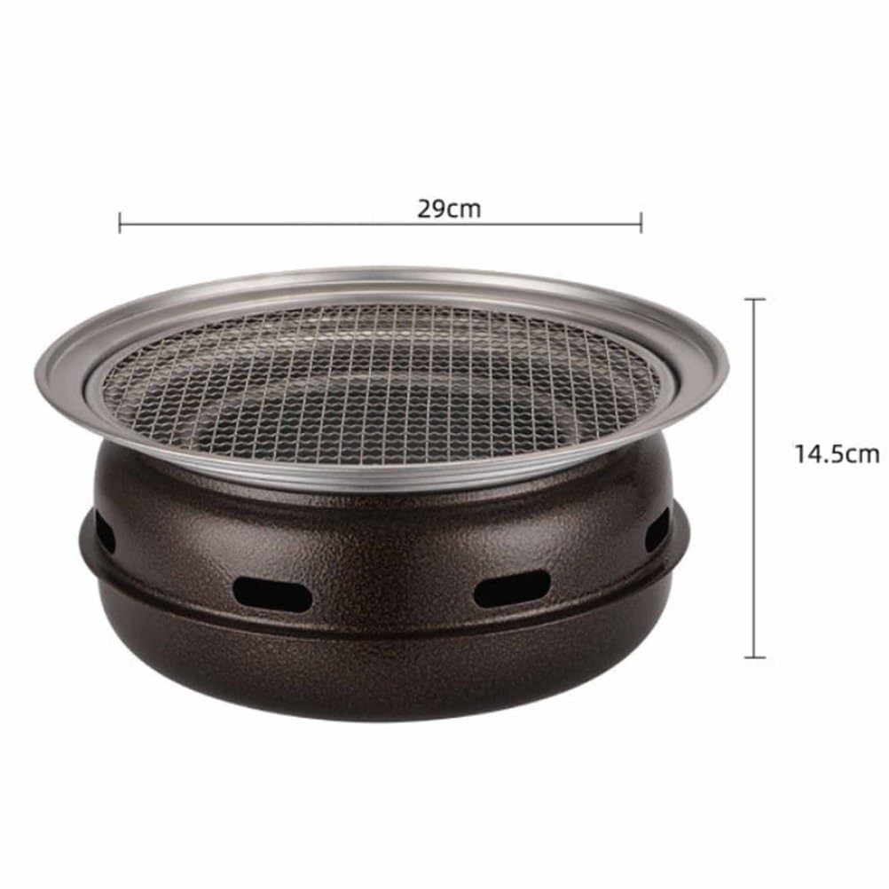 15-calowy podzielony okrągły grill na zewnątrz, z domem izolacyjnym domowy nietopcy mini grill woda i separacja oleju odpowiednia dla znajomych gromadzących się znajomych