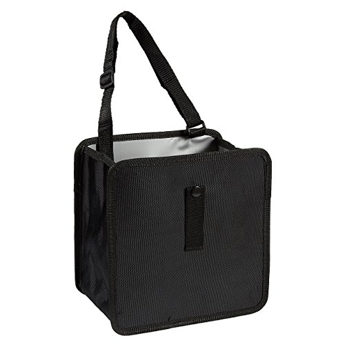 Juvale Automobile Trash Can - Detachable Garbage Bin for Car with Adjustable Strap - Collapsible Trash Container for Autos, 8.7 x 8.8 x 4.3 Inches