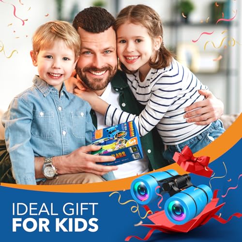 Image of Toys for Boys Ages 3-8: LET'S GO! Kids Binoculars with Bird Watching Manual for 4 5 6 7 8 Year Old Boys Girls Outdoor Toy for Kid Ages 4-6 Camping Telescope Toddler Birthday Gift