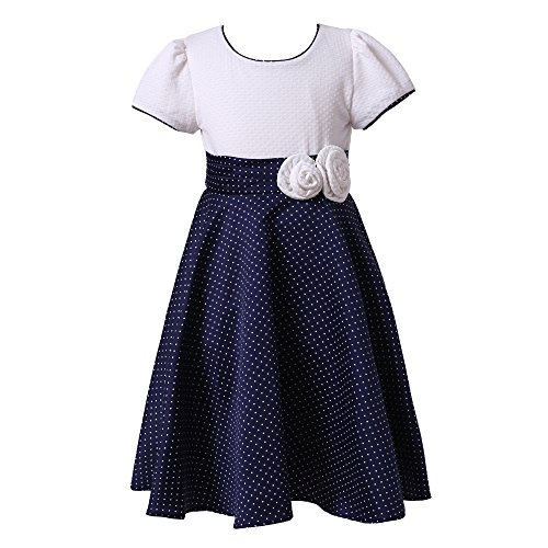 Richie House Little Big Girls' Short Sleeve Elegant Dress Size 4-12 Rh1510