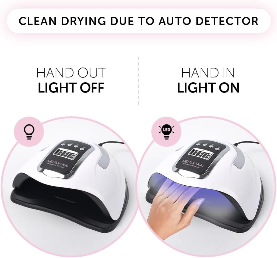 UV lamp for Gel Nails - 280 Watt & 66 Lamps, Professional LED lamp Nails, Fast Nail Dryer, 4 Timer Settings