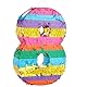 Kleine Regenbogen-Piñata für Kindergeburtstag zum 8. Geburtstag, Zahl 8, Zum Befüllen mit Süßigkeiten, Spielzeug, 29 x 16,5 x 7,5 cm