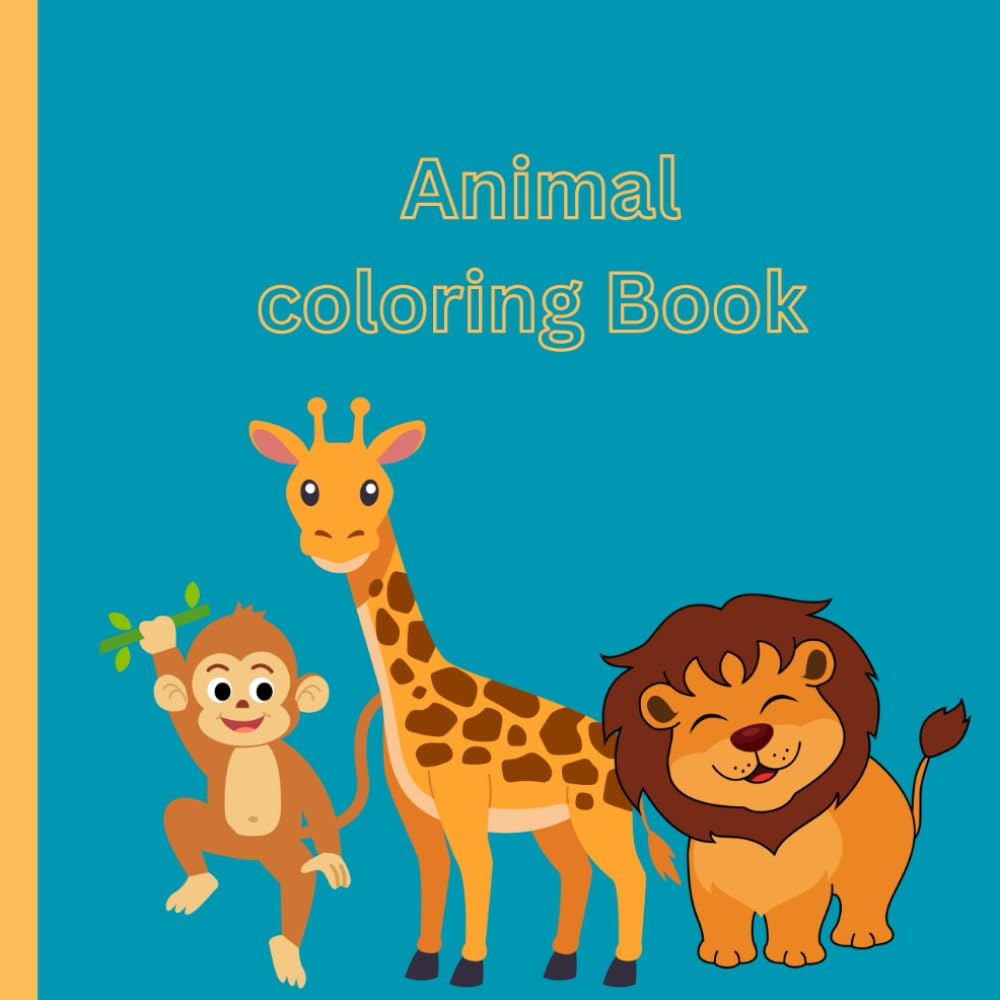 Cute Animal Coloring Book for Kids: Educational coloring pages with Animal for preschool 3-5 years