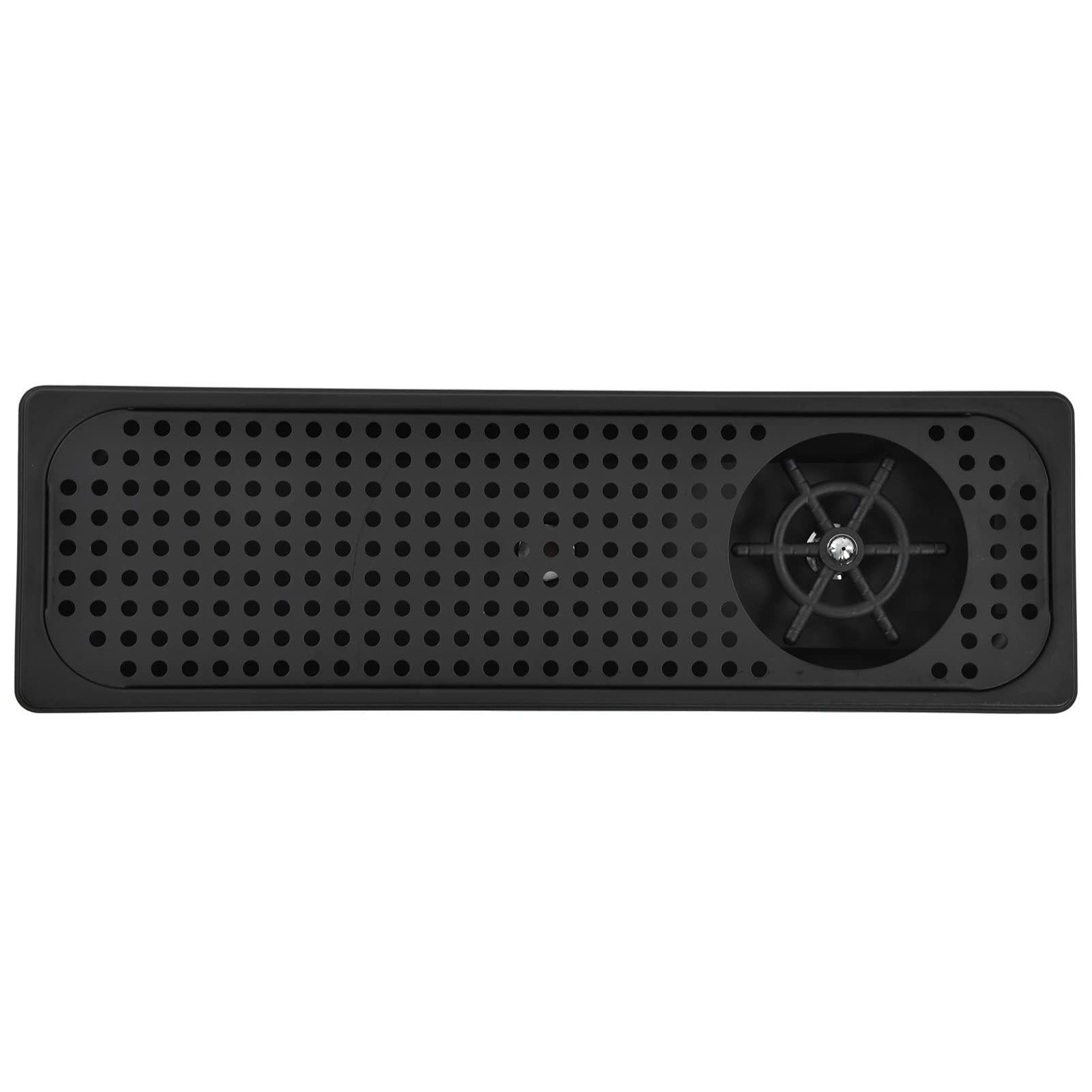 Fregadero Lavavasos Automático de Acero Inoxidable para Barra con Conector G1/2in - de Descarga Rápida (FC-13-2 Estilo extendido [Negro])