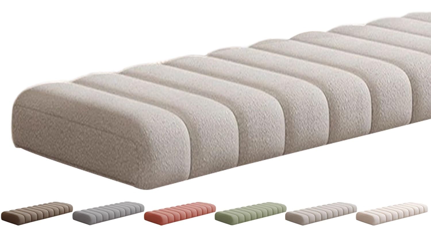 Panca antiscivolo per esterni/interni, 40 x 120 cm e cuscino per sedie lunghe a 2/3 posti, panche da pranzo, divani, altalene - Bei