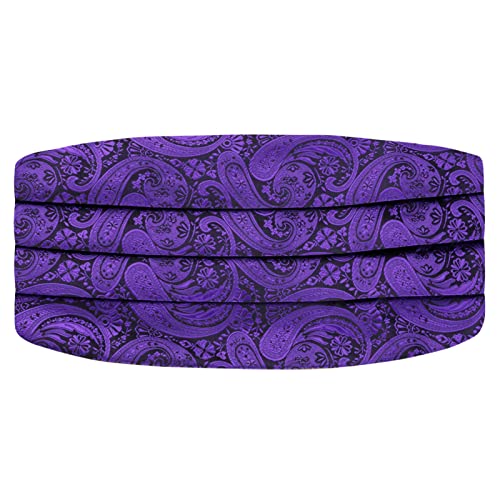 Image of Alizeal Mens Paisley Adjustable Bow Tie Set | Pre-tied Cummerbund Pocket Square Perfect for Weddings Business Formal Events