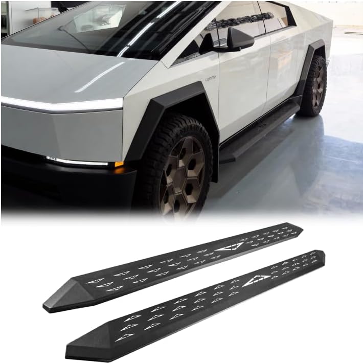 HANSSHOW Running Boards for Cybertruck Side Steps Cybertruck Running Board Nerf Bars Door Steps Cybertruck Accessories 2025 Gen4.0