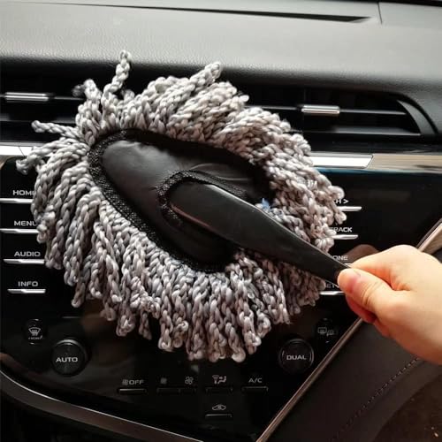 Image of Generic Super Soft Microfiber Car Dash Duster Brush for Car Cleaning Home Kitchen Computer Cleaning Brush Dusting Tool, Gray, MJHG321