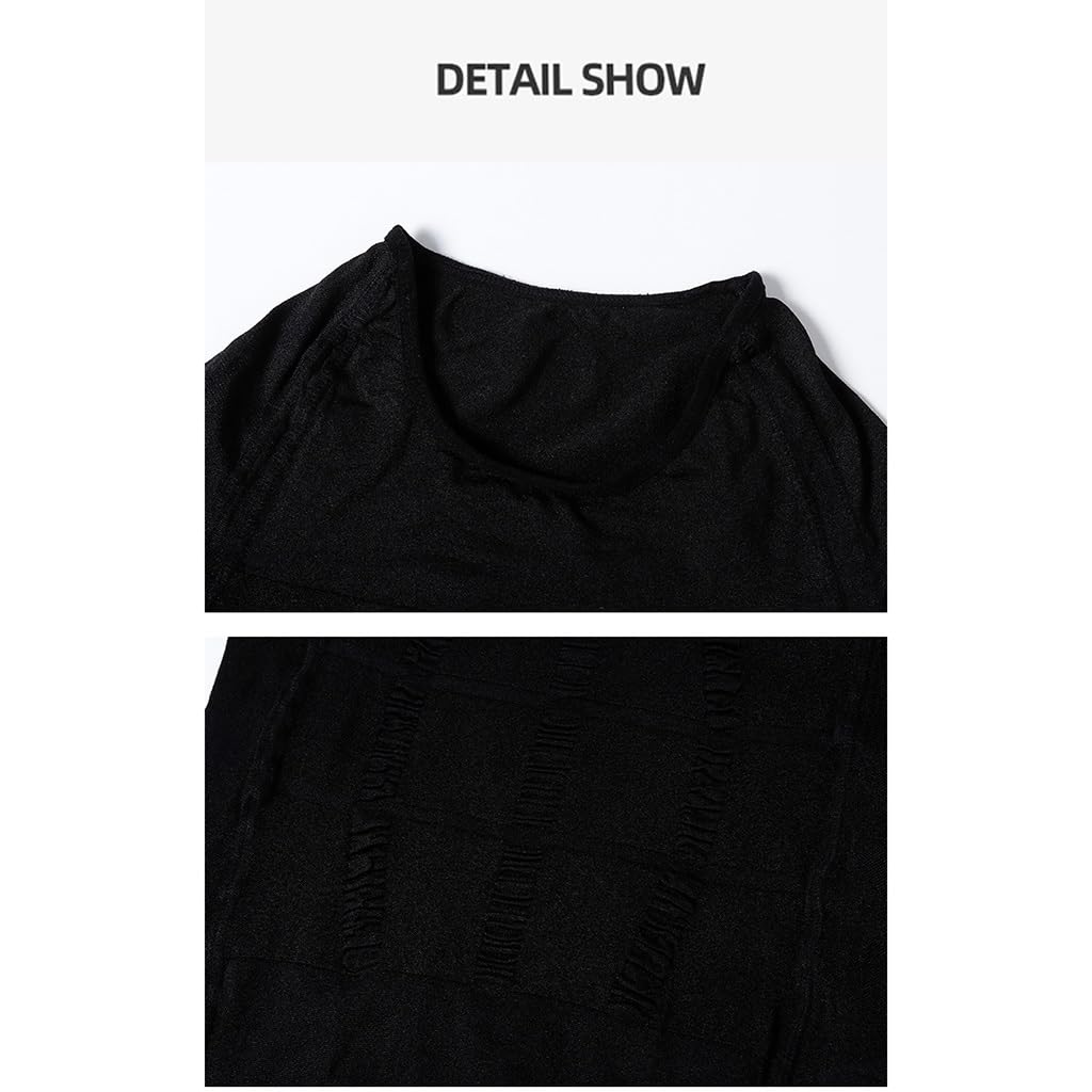 HLTYGWX Fajas para Hombres Control de Barriga Ocultar Compresión Adelgazante Traje de Barriga Cuerpo Transpirable Manga Larga