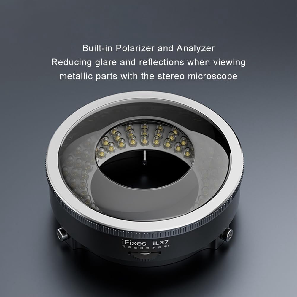 Labor-Illuminatoren Mikroskop für Telefon zum Löten Reparierter Polarisierter Ringlicht Ultra-Bright 96 LED-Lampen-Anti-Blend