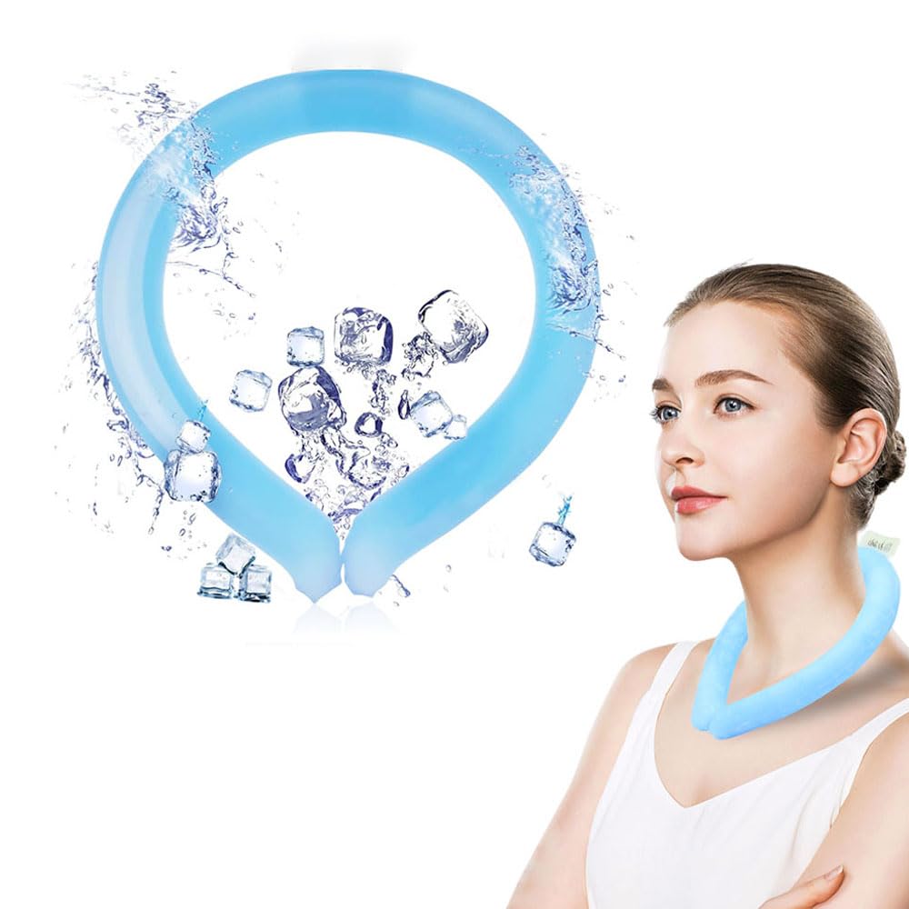 PleaseedoNeck Cooling Tube Reusable Neck Cooler Neck Cooling Wraps Neck Speed Cooler Neck Ice Pack Gel Cooling Ice Ring Wearable Body Cooling Products for Outdoor Ice Neck Body Cooling Accessories