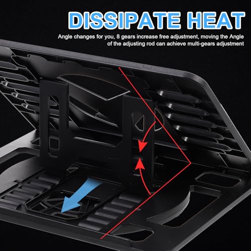 Soporte portátil plegable para laptop POPETPOP negro miniatura 6