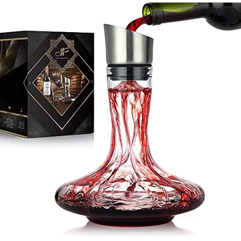 YouYah Wine Decanter with Aerator Pourer & Filter Cover