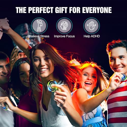 Image of INNOPLUS Fidget Spinner, Fidget Toys Adults, Fidget Toys for 8 Years Up, ADHD Toys Stress Relief Gifts Cool Gadgets, Stocking Stuffers for Adults Men Teens