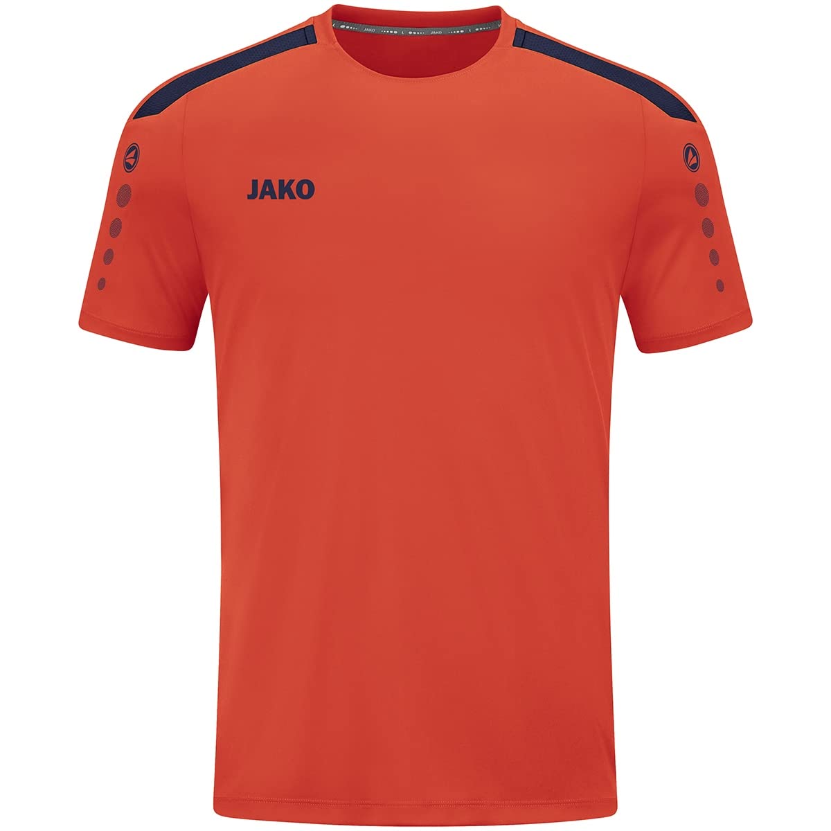 JAKO Damen Trikot Power, Kurzarm, Flame/Marine, 42