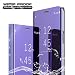 Produktbild COWEN für LG Velvet 5G Hülle,Spiegel Transparent Flip Handyhülle mit Standfunktion Stoßfest Protective Schutzhülle Hülle für LG Velvet 5G-Lila