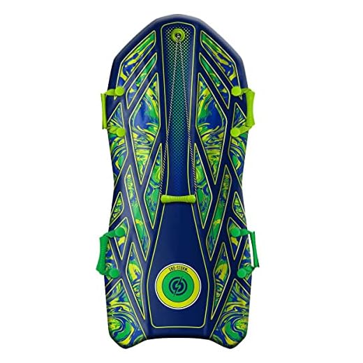 Sno-Storm 50" Vipernex Snow Sled Lightweight Glide Smoothly Ready to Ship, 2 Seater - Lime