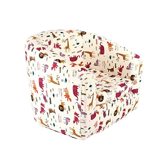 Emall Life Sillón niños Silla para bañera Sofá de Dibujos Animados Estructura de Madera (Animales)