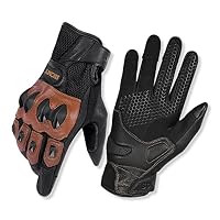 Gants Moto Écran Tactile Respirants OLYSPM – Protection Renforcée Poignet & Doigts – Cuir Mouton + Mesh Pour Motocross, Cyclisme, Escalade