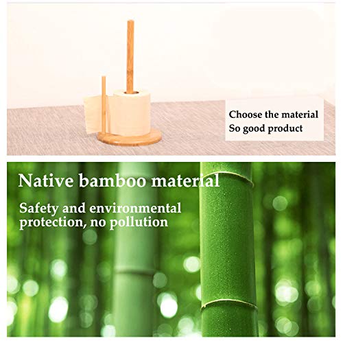 Zengest Bamboo Paper Towel Holder Countertop, Kitchen Stand Paper Towel Holders & Dispenser, 12 Inches - Thumbnail 3
