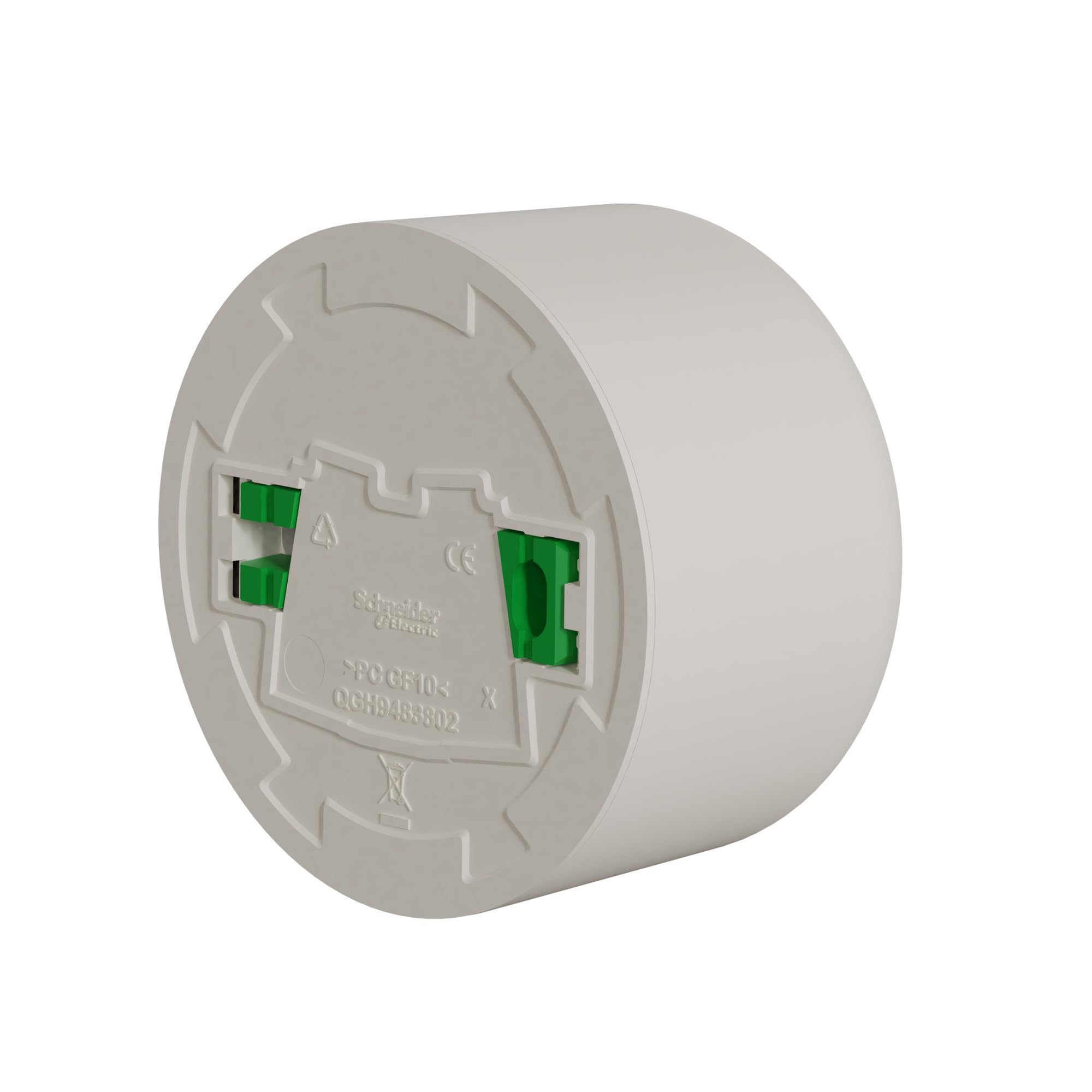 Schneider Electric ELSO WDE015876 natynkowe pojedyncze gniazdko wtykowe z BRS, gniazdo wtykowe ze stykiem ochronnym, natynkowe do wilgotnych pomieszczeń, białe, okrągłe, Renova, 16 A - 250 V AC
