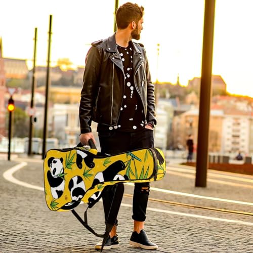 Sac pour guitare grand format housse imperméable panda jaune