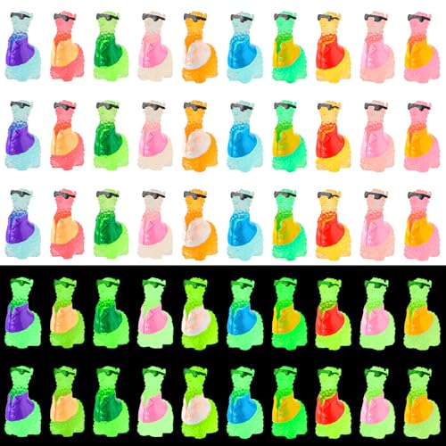 50pc alpaca miniature résine 1.38x0.83x0.59" lumineux décor