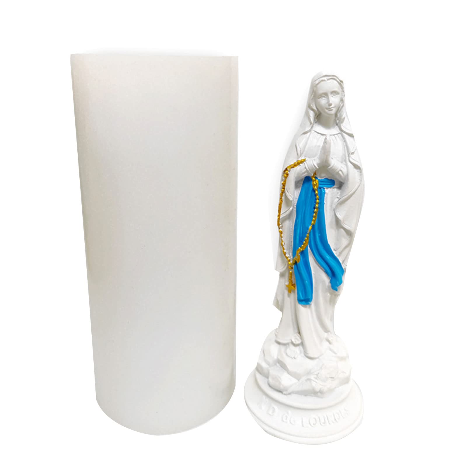Sugarcraft - Molde de silicona 3D con forma de Virgen María y dibujos animados de silicona de grado alimenticio