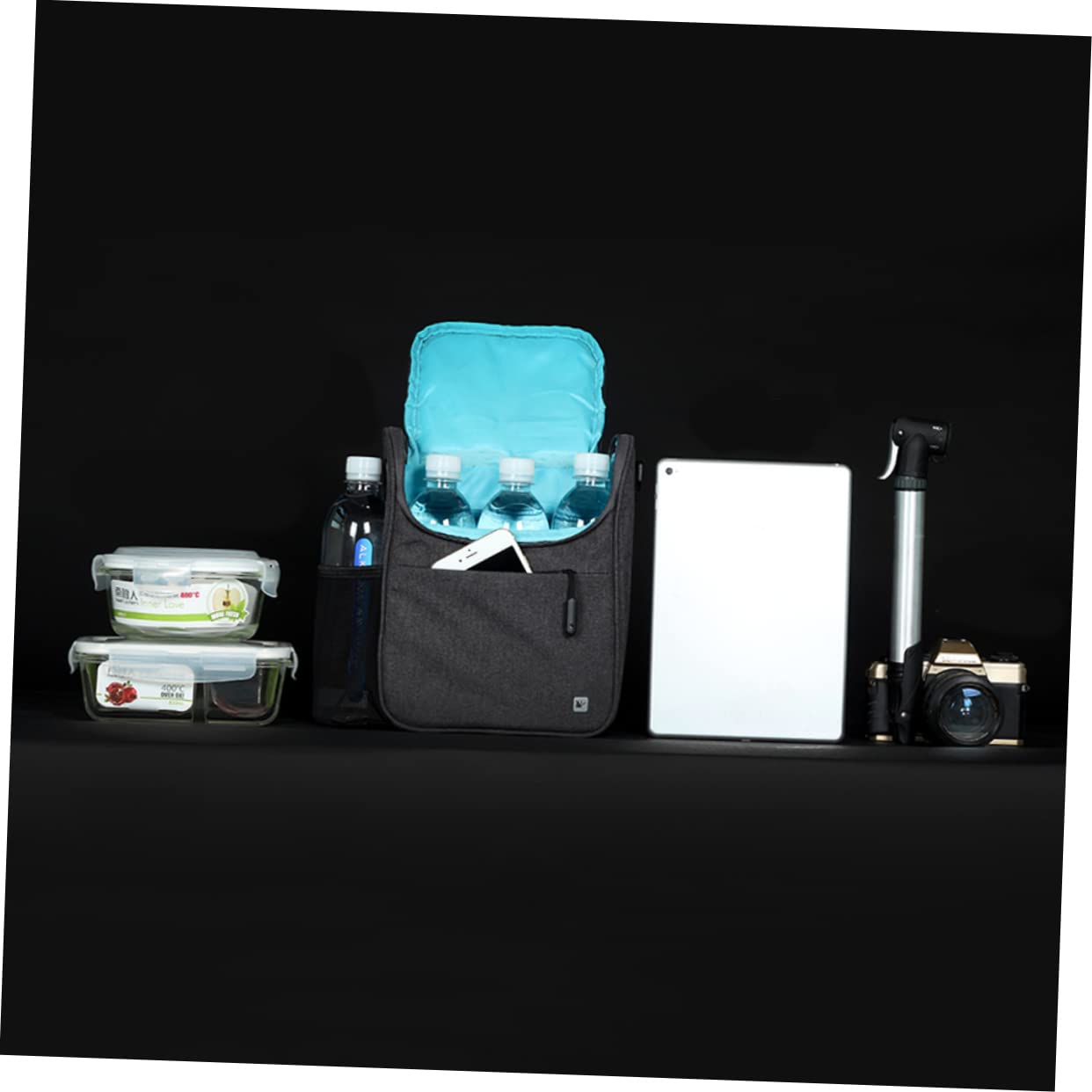 Happyyami Fahrradlenkertasche 5l Große Lenkertasche aus Polyester | Abnehmbare Fronttasche mit Druckverschlüssen, Multifunktionales Design, für Fahrrad und Elektroauto Zufälliger Stil