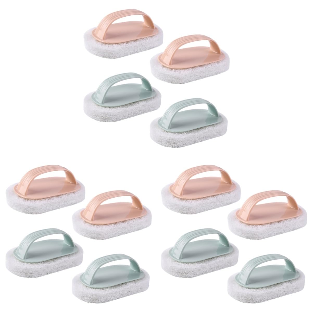 SOLUSTRE 12 Piezas Cepillo Limpieza Cepillo Esponja Limpieza Auto Pincel Cocina brocha Cocina depurador esponjas Esponja Lavado Cepillo con Mango plastico Ventana detergente