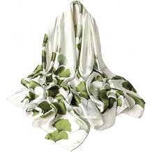 100% Simulated Silk Scarvesfor For Women Satin Head Scarves,Large Shawl,Fashion Accessories & Gift Edition70.8x 35.4 Inches