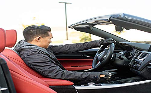 Image of MRX Driving Gloves Button Basic Soft Outdoor Glove Goat Leather Workout Full Finger, Black