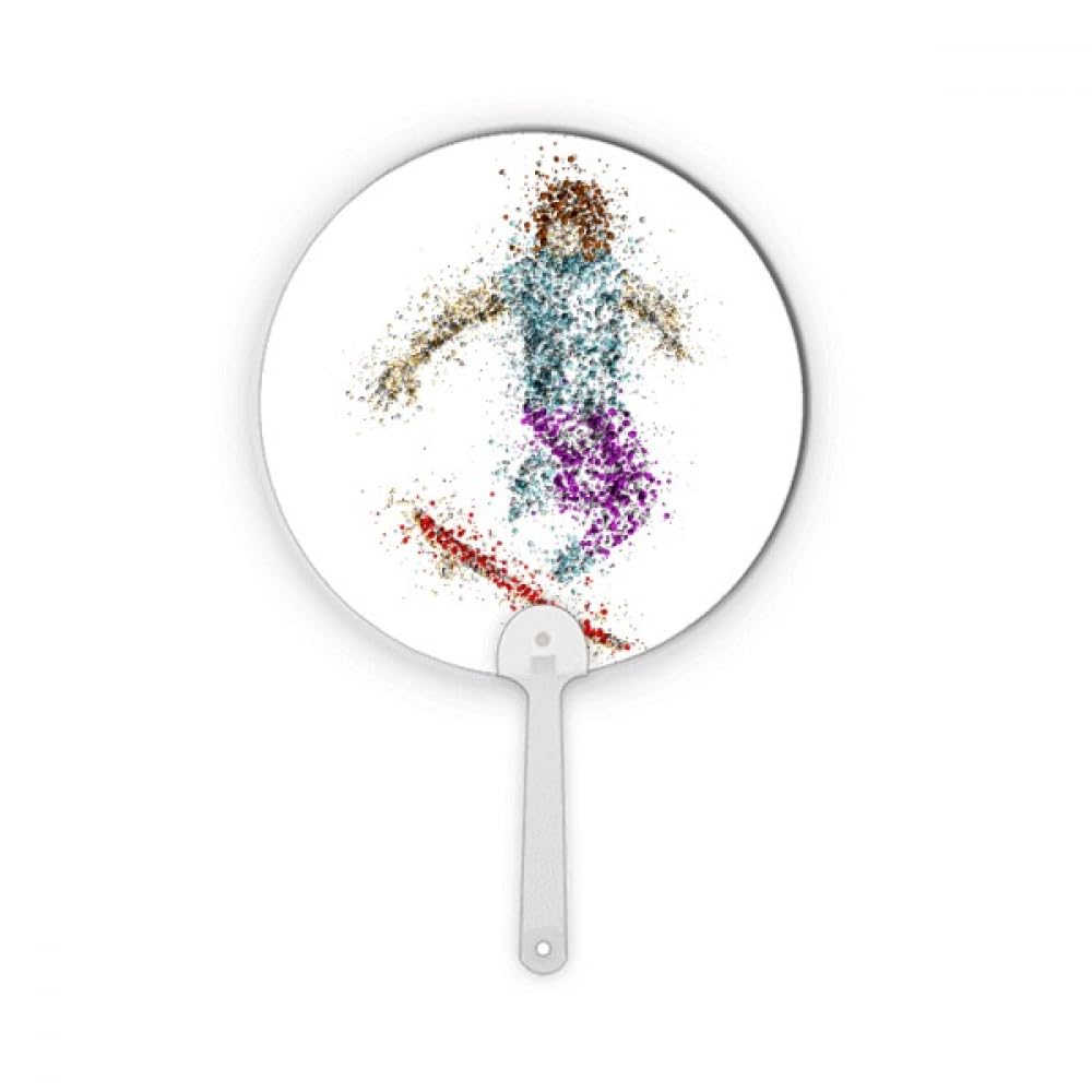 Fan portable plastique rond no/no sport ski illustration cartoon décoration artisanat