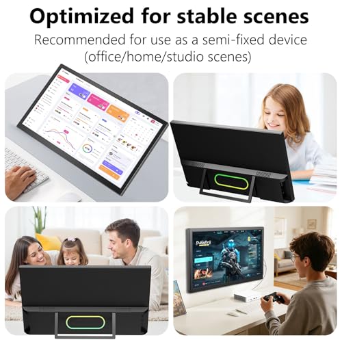 Image of 21.5inch Large Portable Monitor for Laptop, FHD 1080P 75Hz VESA Supported USB-C HDMI Extender Computer Monitor for Working Business Gaming