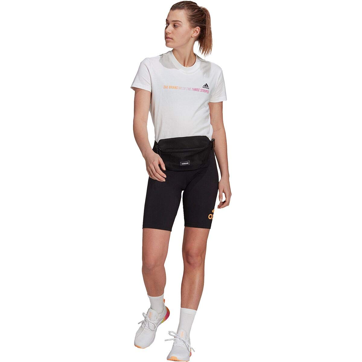 adidas Pantaloncini da bici da donna con logo sfumato