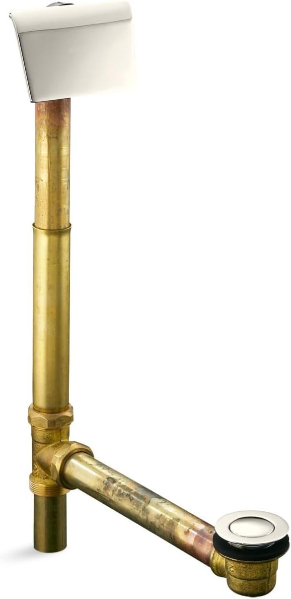 Kohler K-7147-AF-TT Tea-for-Two 1/2 inch Countoured Pop-up Drain and Overflow, Vibrant Titanium
