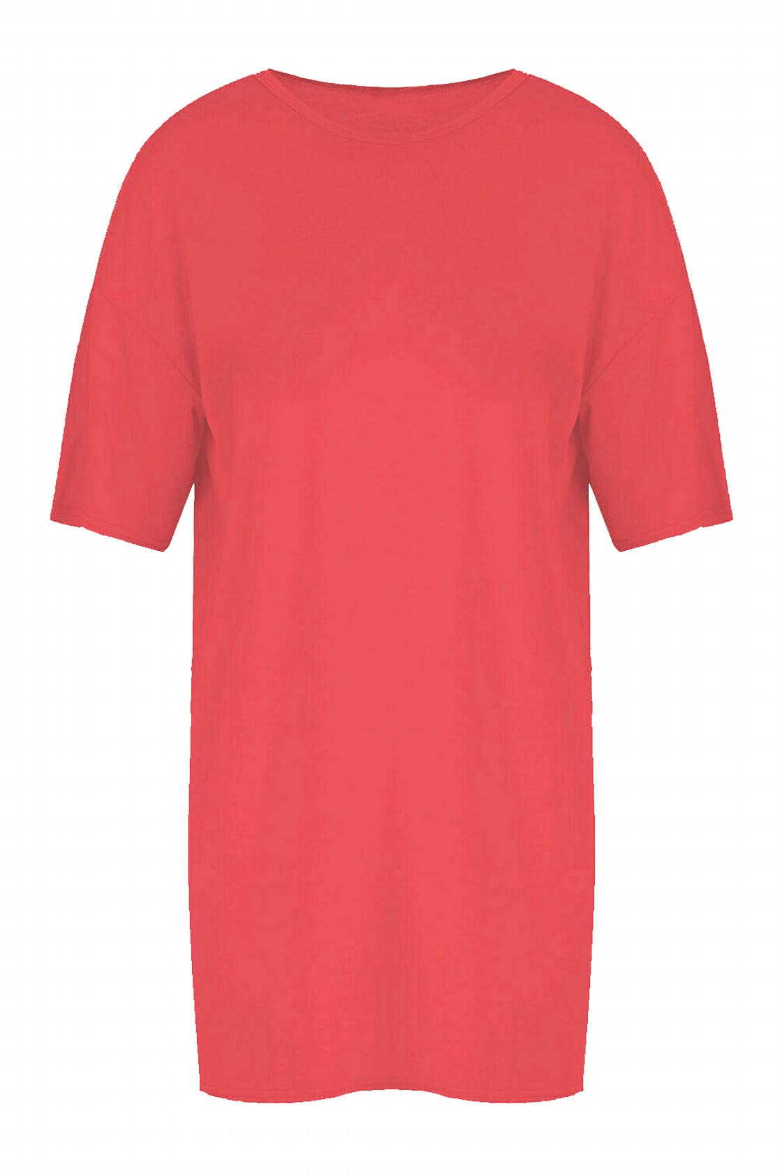 Fairy Trendz Ltd Women's Choral Oversized Baggy Short Sleeve Tunic Top Loose Fit Pullover T Shirt Dress( One Size)