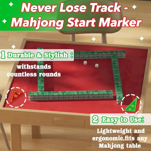 Set 4 Pcs Mahjong Dealer Marker Acrílico miniatura 3